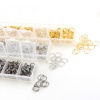Picture of 1 Box Mixed Silver Tone Open Jump Rings 3mm-8mm,(1500 PCs Assorted)