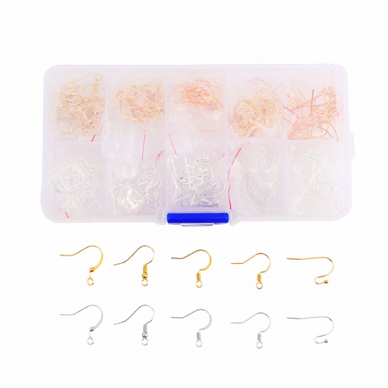 Image de Embout de Boucles d'Oreilles en Plastique+Cuivre Couleur Mixte Papillon Fleur de Prunier 11mm x 7mm - 3mm x 3mm, 1 Boîte