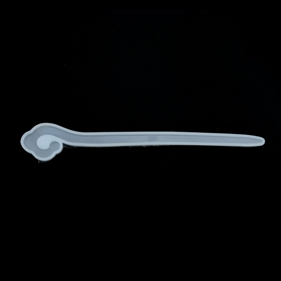 Immagine di Silicone Muffa della Resina per Gioielli Rendendo Fermacapelli Bianco 18.1cm x 2.5cm, 2 Pz