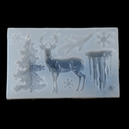 Immagine di Silicone Muffa della Resina per Gioielli Rendendo Ovale Bianco Natale Jingling Campanello 88mm x 51mm, 1 Pz