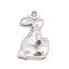 Immagine di 316 Acciaio inossidabile Charms Coniglio Tono Argento 18mm x 11mm, 20 Pz