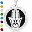 Immagine di 316L Acciaio inossidabile Essenziale aromaterapia Pendenti Locket del diffusore dell'olio Tondo Tono Argento Palmo Possibile Aprire 30mm Dia., 1 Pz
