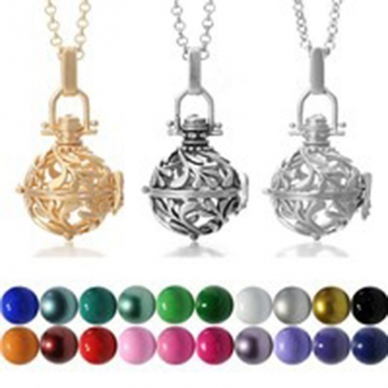 Picture of Copper Harmony Chime Ball Fit Mexican Angel Caller Bola Wish Box Pendants Round Watermelon Painting About  