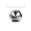 Bild von Edelstahl Cabochon Fassung Hexagon Silberfarbe (halten ss18 Spitzboden Strassstein) 7mm x 6mm, 30 Stück