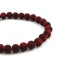 Picture of Natural Wood Spacer Beads Round Wine Red Rubberized About 14mm Dia, Hole: Approx 3.6mm, 45.5cm long, 1 Strand (Approx 36 PCs/Strand)