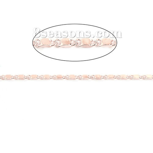 Immagine di Ottone Catena a Spirale Accessori Oro Rosa 5x2mm, 5 M                                                                                                                                                                                                         