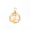Picture of Acrylic & Brass Metallic Wire Charms Ball Imitation Pearl