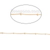 Picture of Brass Soldered Link Curb Chain Findings KC Gold Plated 2x1.5mm( 1/8" x1.5mm), 10 M