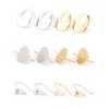 Picture of Brass Ear Post Stud Earrings Drop W/ Open Loop
