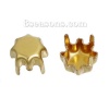 Immagine di Ottone Base per Cammeo Fiore Colore di Ottone Basi per Cabochon (Adatto 4mm) 5mm x 5mm, 500 Pz