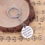 Picture of Stainless Steel Keychain & Keyring Round Disc Silver Tone Message 74mm(2 7/8") x 25mm(1"), 1 Piece