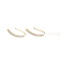 Immagine di Ottone Orecchino 18K Vero Oro Placcato Goccia W/ Loop 21mm x 12mm, Dimensione di Posta / Cavo: (18 misura), 4 Pz