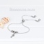 Bild von 304 Edelstahl Einstellbares Slider/ Slide Armband Schieberarmband Silberfarbe Rund Schlüssel 24cm lang, 1 Stück