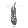 Picture of Brass Pendants Feather Imitation Turquoise