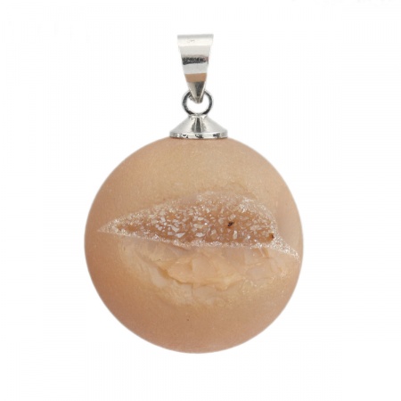 1 Pz Agata ( Naturale ) Druzy/ Drusy Ciondoli Pendenti Tondo