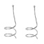 Immagine di Ottone Ciondoli Spirale Tono Argento 53mmx 17mm, 3 Pz