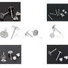 Picture of Alloy Ear Post Stud Earrings Findings Round 