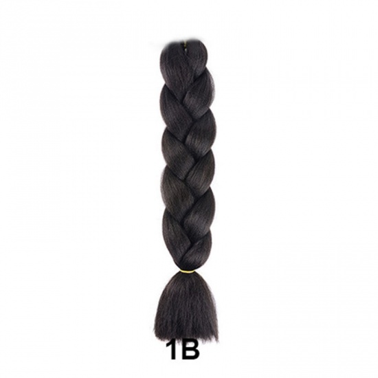 Picture of High Heat Resistant Fiber Braided Synthetic Wigs Multicolor Gradient Color