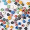 Picture of (Grade A) Lava Rock ( Natural ) Beads Wheel Light Blue About 11mm x 6mm, Hole: Approx 2mm, 20cm(7 7/8") long, 1 Strand (Approx 32 PCs/Strand)