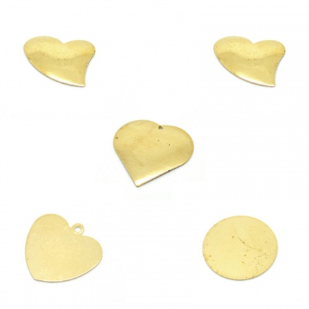 Brass Blank Stamping Tags Love Heart for Necklaces,Earrings,Bracelets etcx