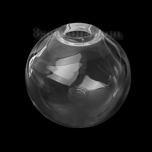 Picture of Transparent Glass Miniature Globe Bubble Bottle Vial Orb Clear