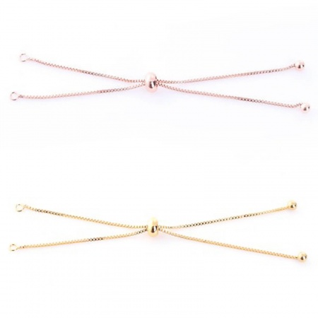 Brass Adjustable Slider/Slide Extender Chain For Jewelry Necklace Bracelet