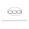 Picture of Stainless Steel Extender Chain For Jewelry Necklace Bracelet Silver Tone 5cm(2") long, 20 PCs