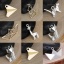 Immagine di Lega di Zinco Origami Charms Viaggi Aeroplano Argento Placcato 3D 17mm x 17mm , 5 Pz
