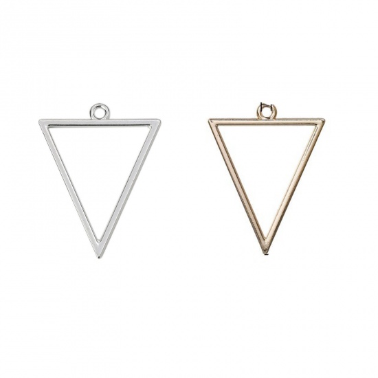 Picture of Zinc Based Alloy Pendants Geometric Triangle Hollow 