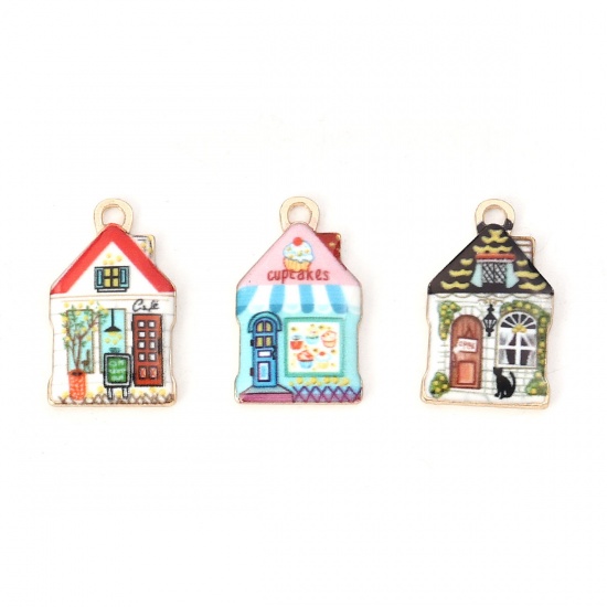 Picture of Zinc Based Alloy Charms House Enamel 