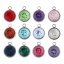 Immagine di 304 Acciaio Inossidabile Luglio Pietre Nascita Charms Tondo Tono Argento Sfaccettato Rosso Prugna Vetro Strass 18mm x 14mm, 1 Pz