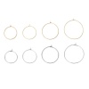 Image de Boucles d'Oreilles Créole Anneau en  Acier Inoydable Rond Brunissage au Rouleau     