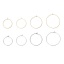 Immagine di 304 Acciaio Inossidabile orecchino cerchio Tondo Tono Argento Brunitura a Rulli 29mm x 25mm, Posta / Filo Dimensione: (21 misura), 30 Pz