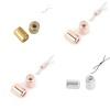 Bild von Messing Spacer Slider Clasp Beads Zylinder mit verstellbarem Silikonkern