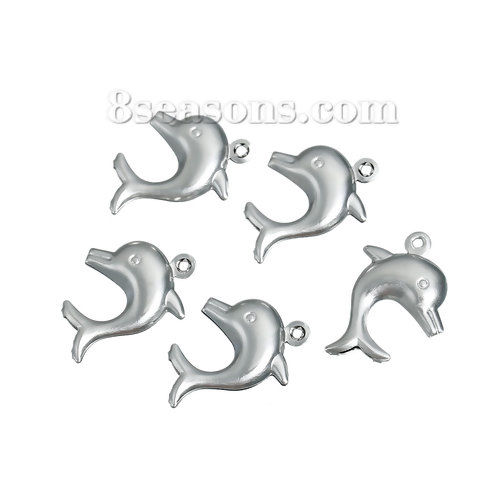 Picture of Ocean Jewelry  Stainless Steel D Charms Pendants Dolphin 