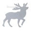 Bild von 304 Edelstahl Charm Anhänger Filigran Stampel Weihnachten Rentier Tier Silberfarbe 53mm x 49mm, 10 Stücke
