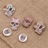 Picture of Wood Day Of The Dead Sewing Buttons Scrapbooking  Holes Round At Random Sugar Skull Pattern