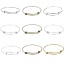 Picture of Brass Expandable Bangle Bracelet, Double Bar, Round Silver Tone Adjustable From 27cm(10 5/8") - 21cm(8 2/8") long, 5 PCs
