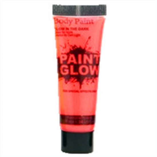 Picture of Orange water-based luminous paint Painted pigments Human body hand-painted pigments Finger paint luminous body painting