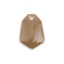 Immagine di Ottone Sequins Smaltati Charms Oro Placcato Caffè Chiaro Poligono 13mm x 9mm, 10 Pz