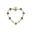 Immagine di Ottone San Valentino Charms Oro Placcato Cuore Filigrana Blu Notte Strass 19mm x 18mm, 2 Pz