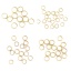 Immagine di 0.7mm 316 Acciaio inossidabile Doppio Diviso Stile Anello di Salto Tondo Oro Placcato 5mm Dia., 50 Pz