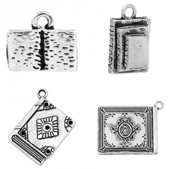 Picture of Graduation Jewelry Zinc Based Alloy Open Book Charms 