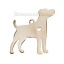 Image de BreloquesÉtiquettes d'Estampage Vierges Silouette d'Animal en 304 Acier Inoxydable Chien 1 Pièce