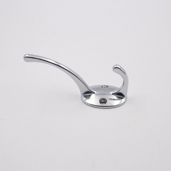 Picture of Zinc Based Alloy Wall Hook For Clothes Coat Robe Purse Hat Hanger White 8.5cm x 2.8cm, 1 Piece
