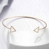 Picture of New Fashion Brass Cuff Bangles Bracelet Gold Plated Triangle 16cm(6 2/8") long, 1 Piece