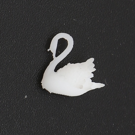 Immagine di Plastica Artigianato in Resina Materiale di Riempimento Bianco Cigno 13mm x 13mm, 1 Pz