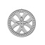 Picture of 304 Stainless Steel Embellishments Findings Round Silver Tone Celtic Knot Carved Hollow 12mm( 4/8") Dia, 20 PCs