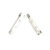 Image de Broche Epingle en Acier Inoxydable Striure Argent Mat 25mm x 5mm , 20 Pcs