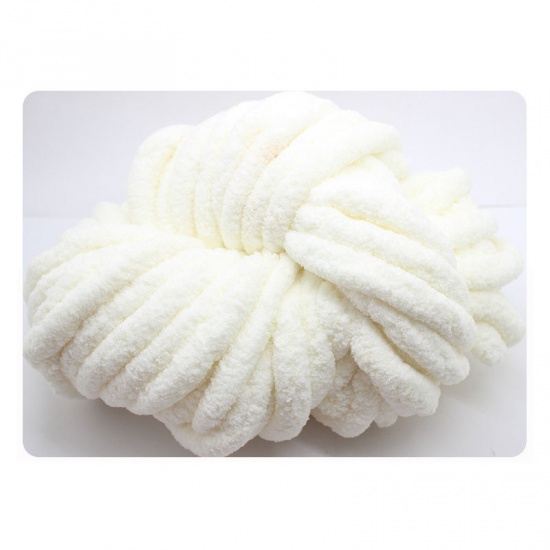 Imagen de Naranja - 32 hilados de invierno de lana suave súper rugosa tejida a mano de una sola hebra tejida a mano